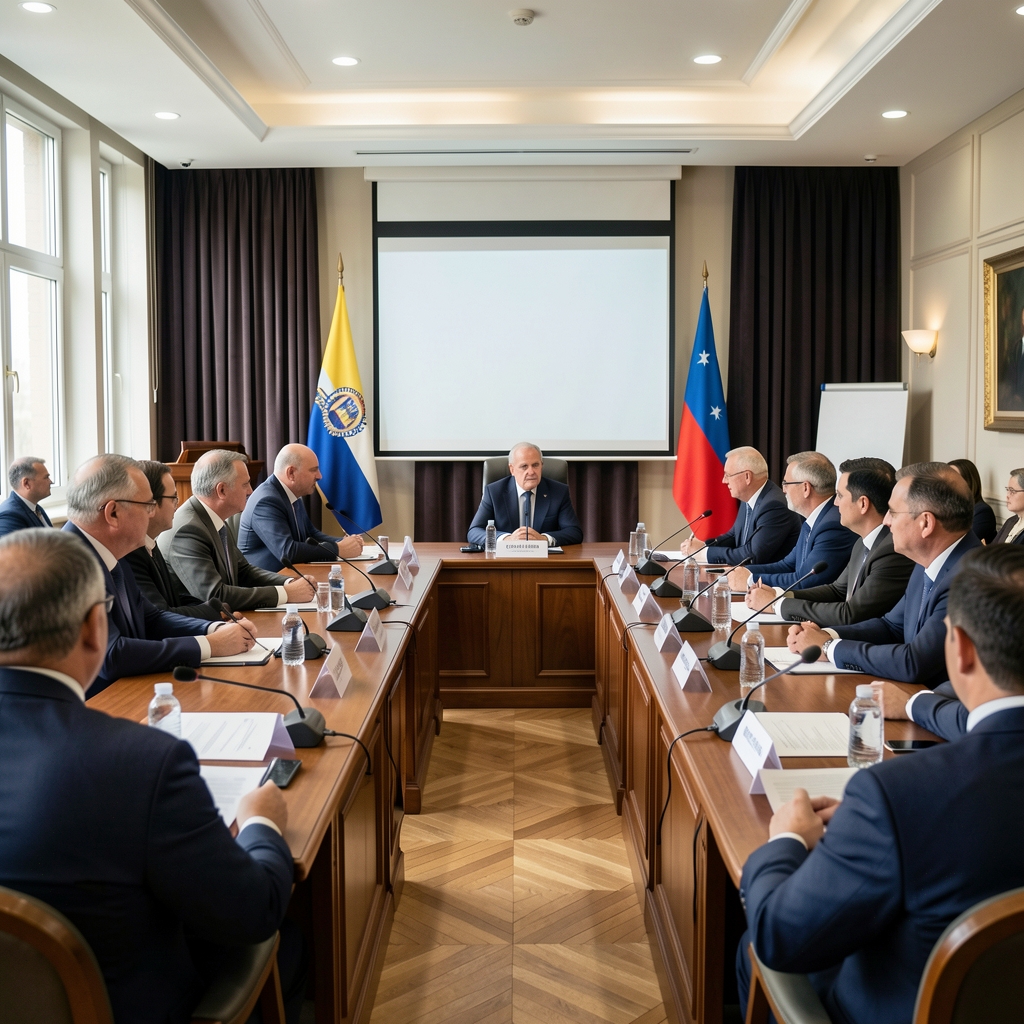 Политичари на конференцији за штампу у владиној сали за састанке Подгорица